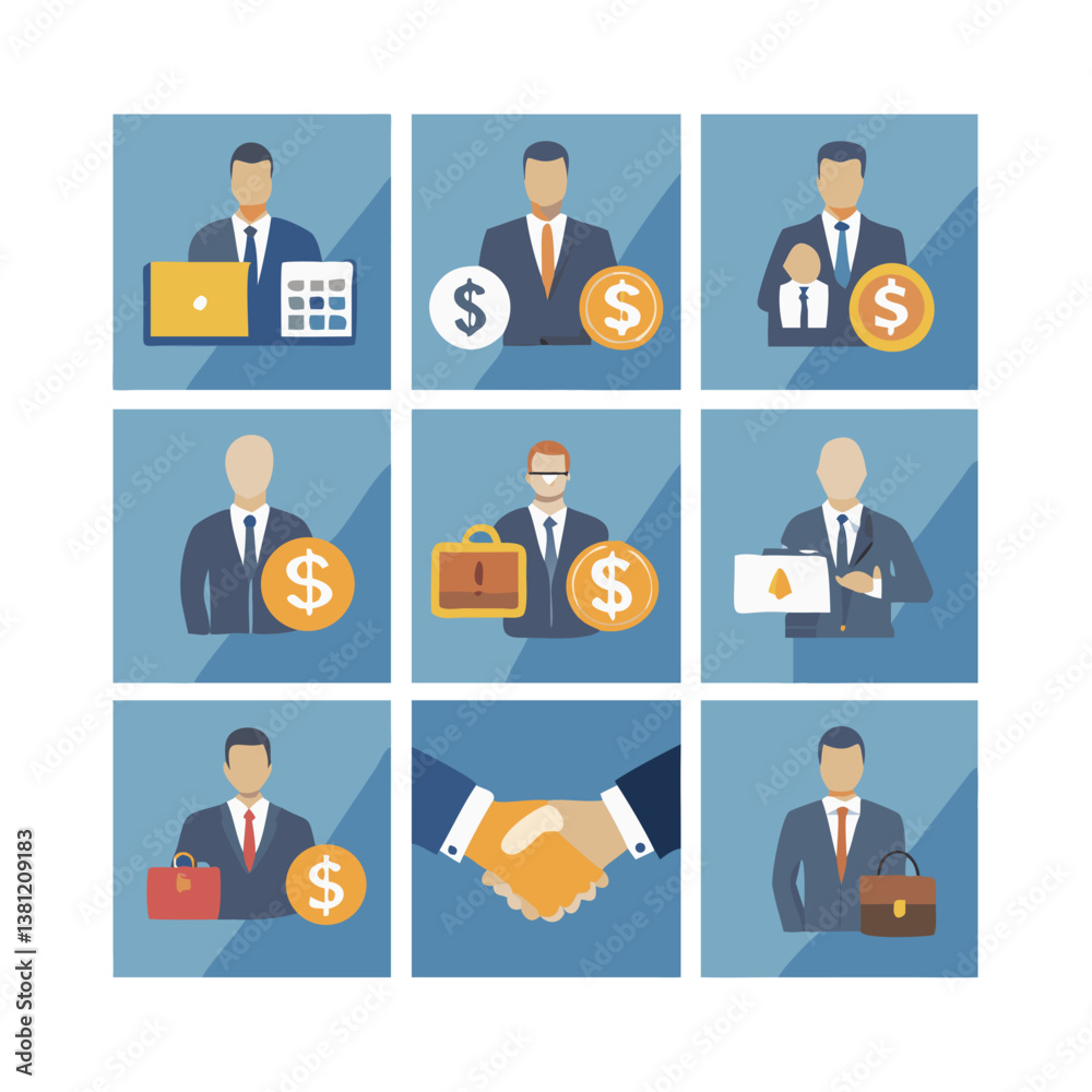 set of business icons set of business icons