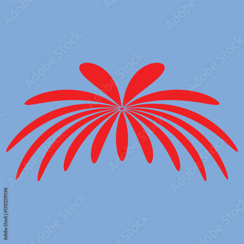 Set of flower and leaves silhouettes.