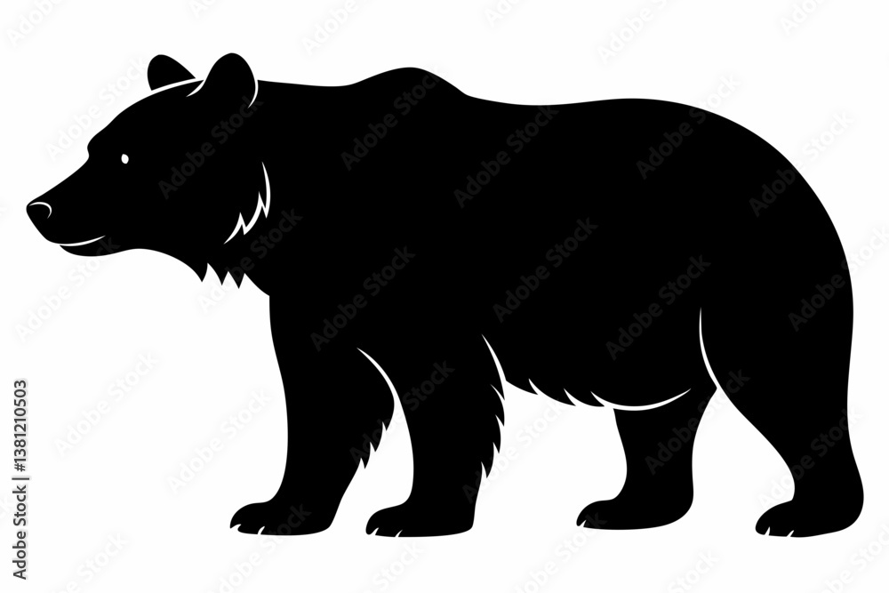 Obraz premium bear black silhouette vector