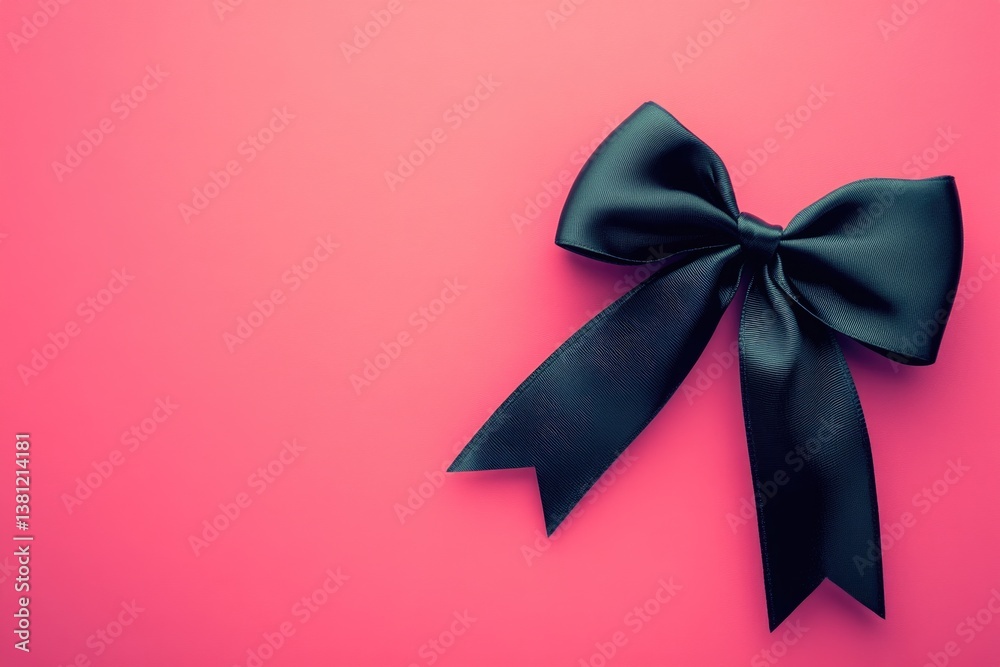 Black Ribbon Bow