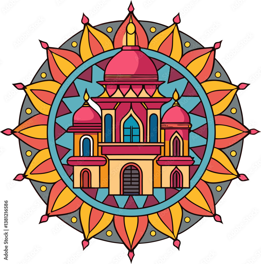 Fototapeta premium hindu-temple-mandala