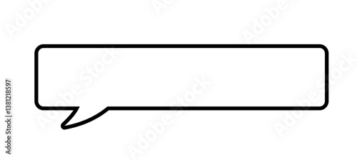 Horizontal callout vector illustration. Simple ticker base.