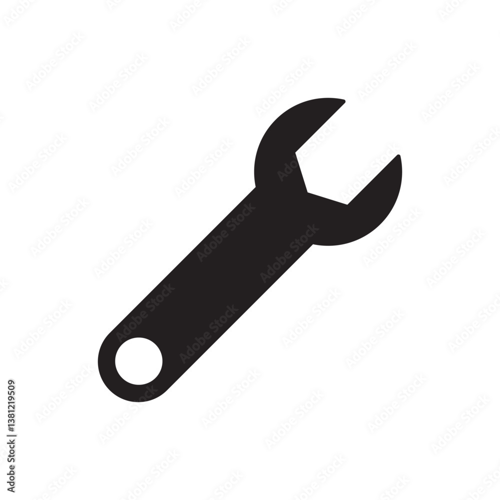 wrench vector image, this vector image can be used to create company logos, banners and others wrench vector image, this vector image can be used to create company logos, banners and others