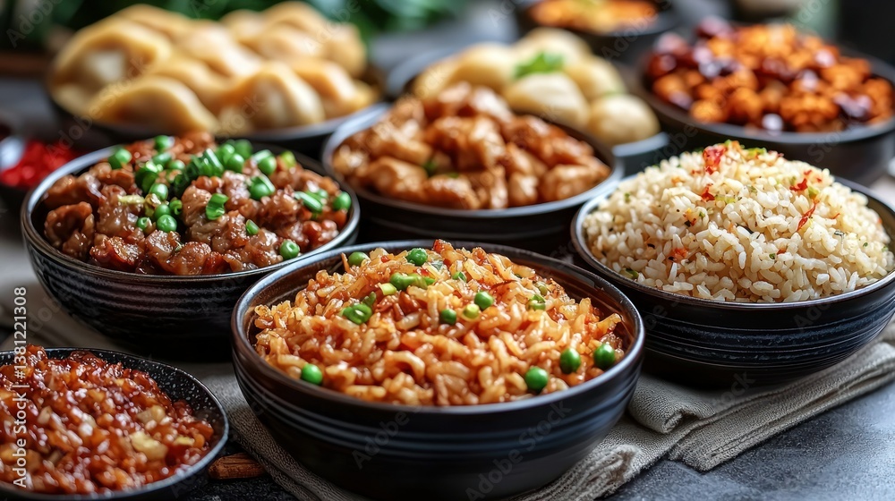 Obraz premium Aromatic Asian Cuisine: A Delicious Culinary Journey