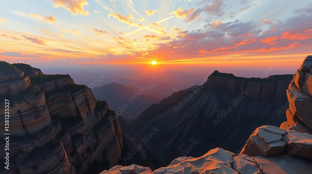 Fototapeta premium Mountain Sunrise Vista