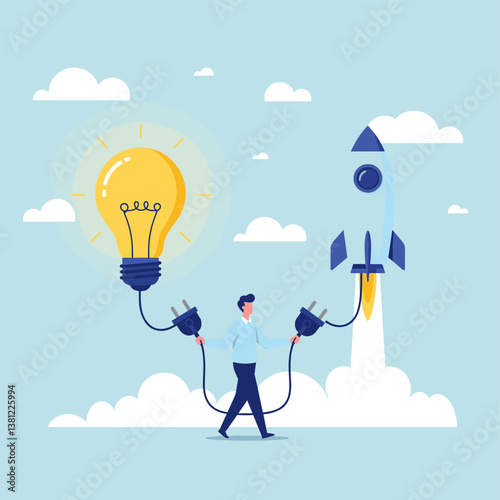 Leadership support helping team climb business growth chart vector illustration. Large hand assists businesspeople ascending bar graph symbolizing mentorship guidance career development aid progress a