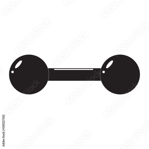 barbel icon logo vector design