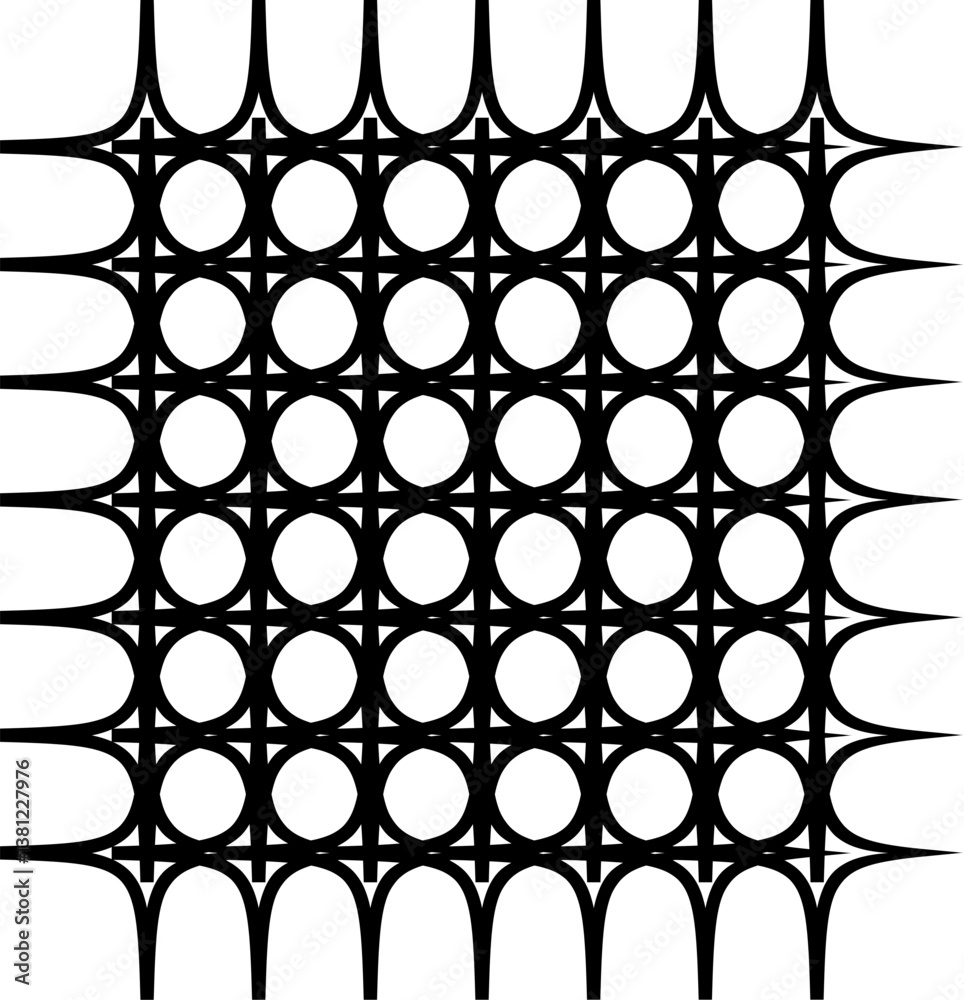 Naklejka premium Window lattice design icon in different style arched A decorative window frame