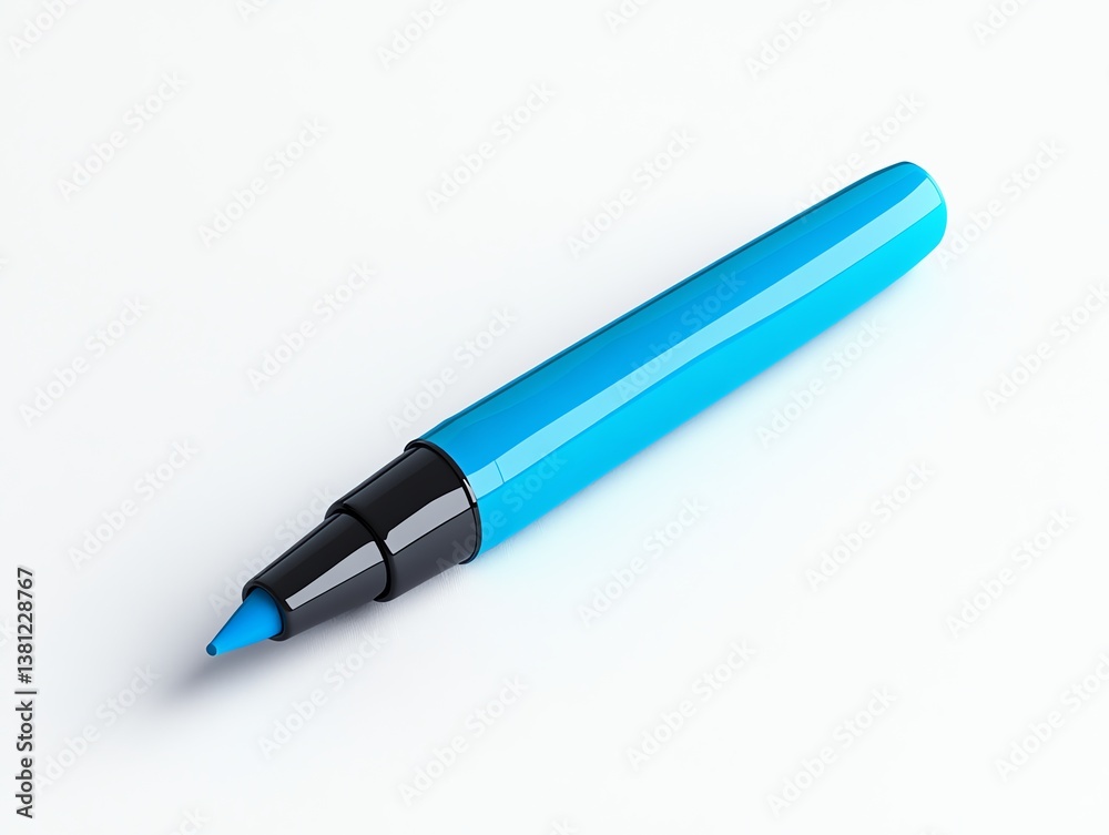 Isolated Blue Marker on White Background for Illustration and Design Work Isolated Blue Marker on White Background for Illustration and Design Work