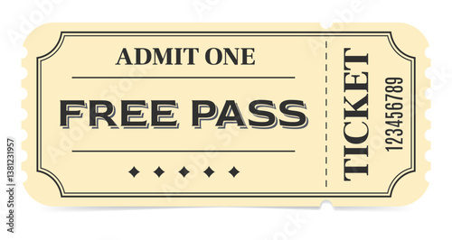 Ticket free pass.