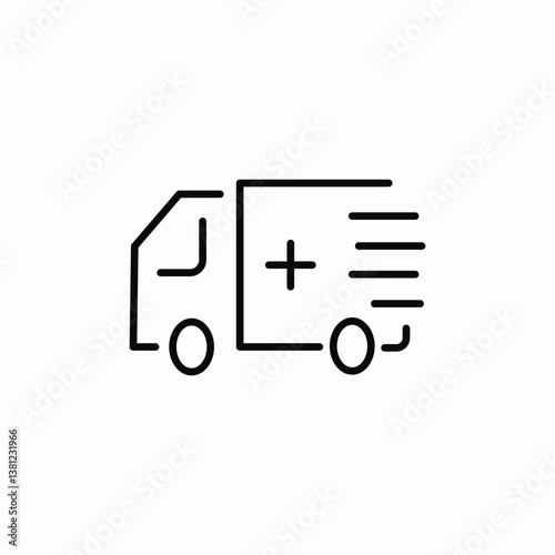 ambulance emergency icon sign vector