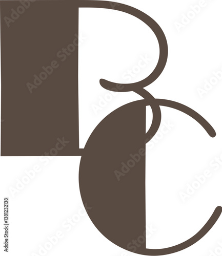 BC, B C, abstract, letters, logo, monogram
