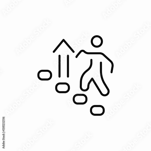climb achievement icon sign vector