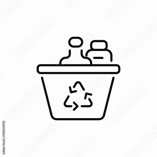 recycling space icon sign vector