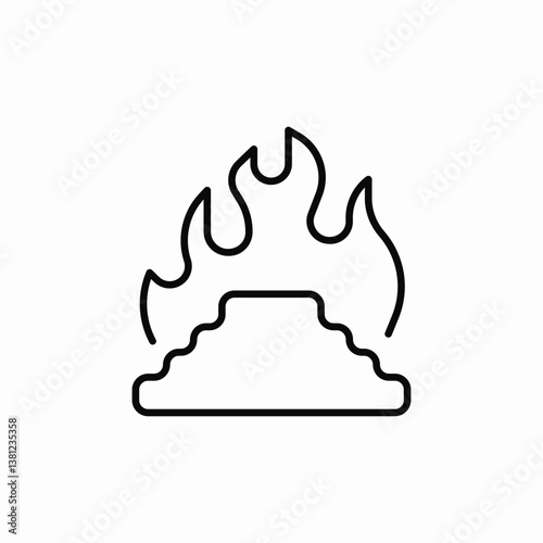 strong flame icon sign vector