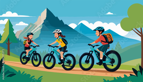 Off-Road Biking Enthusiasts Riding Through the Mountains