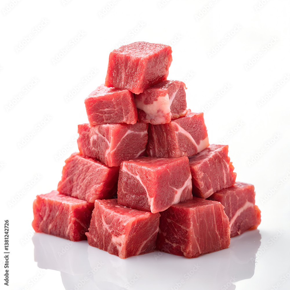 slices of raw red meat slices of raw red meat