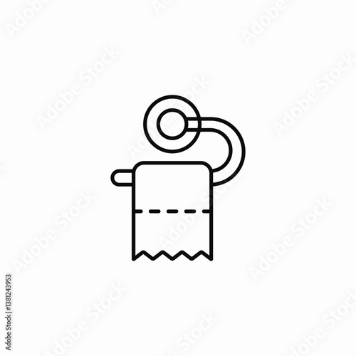 bathroom paper icon sign vector