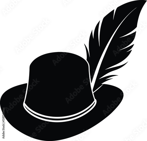 vector illustration of a black hat
