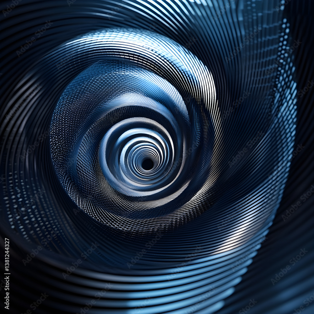Obraz premium Intricate Spiral Vortex Captures the Cyclic Harmony and Boundless Energy of Creation
