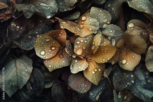 water drops on a leaf