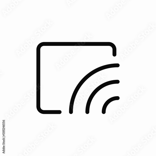 media share broadcast icon sign vector