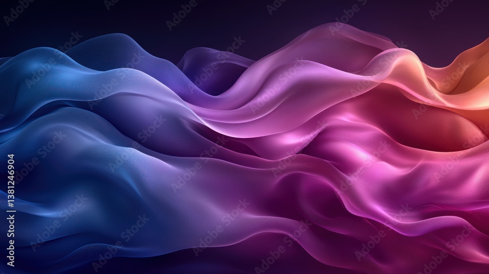 Obraz premium Abstract Colorful Waves: A Symphony of Hues