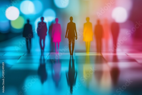 Confident, diverse leader guiding inclusive team in modern business setting, symbolizing unity and empowerment.
