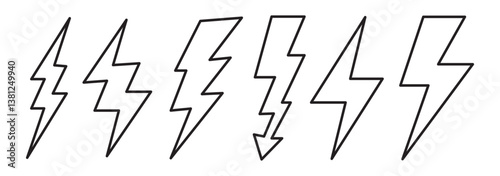 Lightning icon vector isolated on white background. Bolt icon vector. Energy and thunder electric icon. EPS 10.