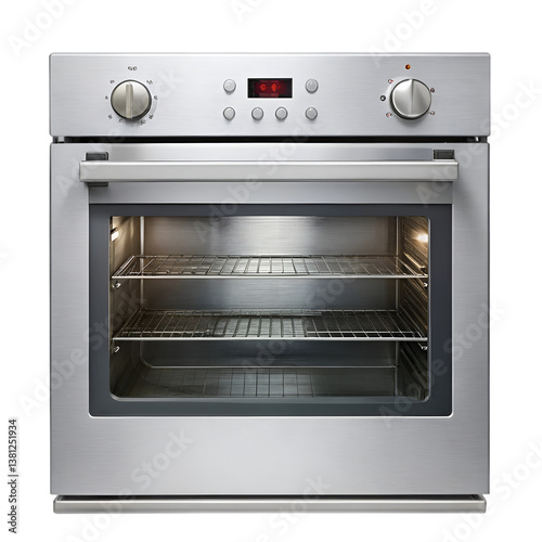 Modern oven isolated on transparent background  
