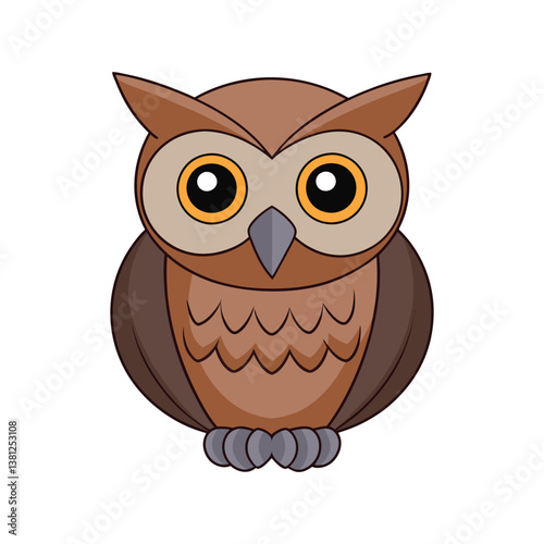 Colorful Depiction of African Scops Owl