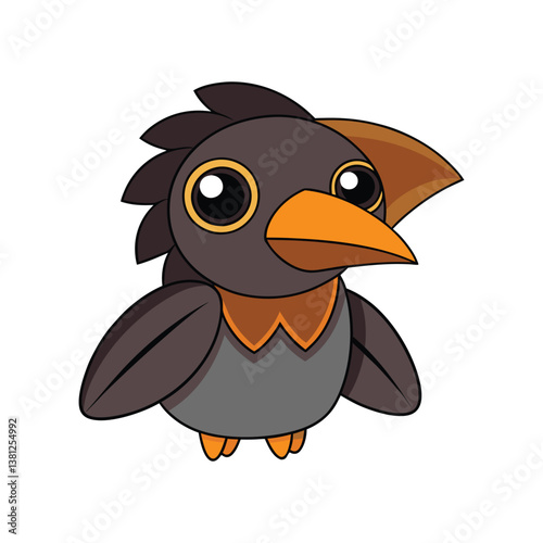  Vivid Amazonian Umbrellabird Illustration