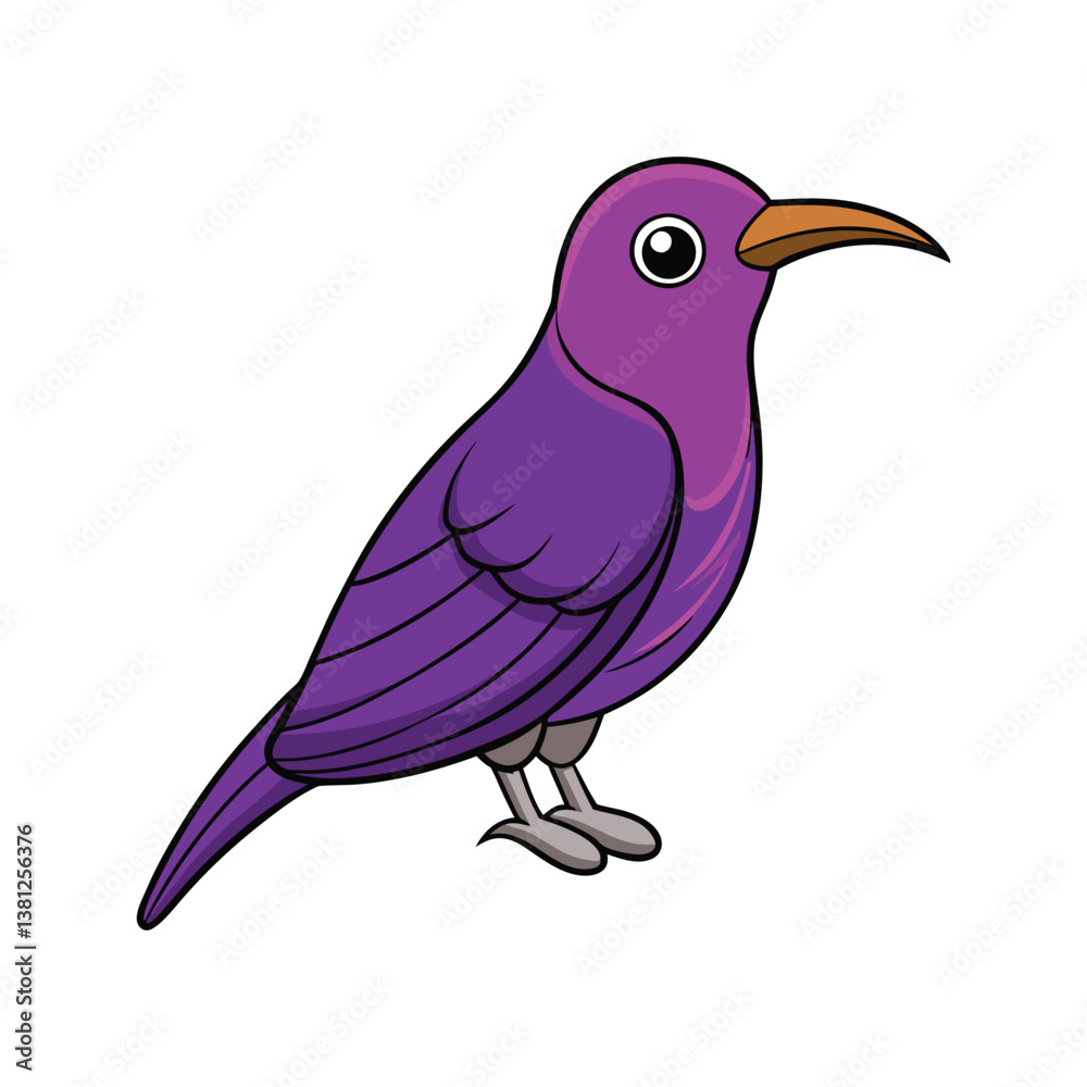 Obraz premium Vibrant Amethyst Sunbird Artwork