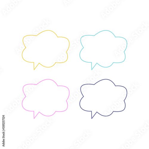 SPEECH BUBBLE COLORFUL DESIGN ELEMENTS COLLECTION VECTOR