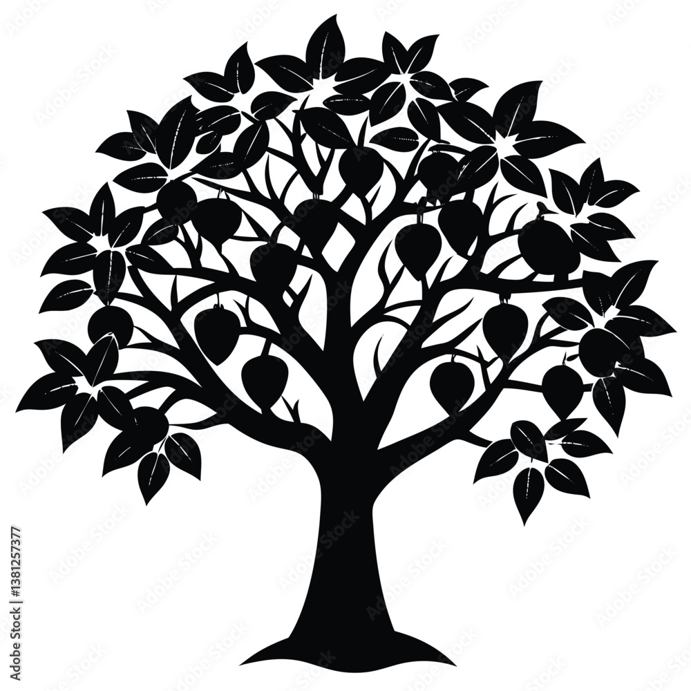 Obraz premium Joshua tree silhouette vector 