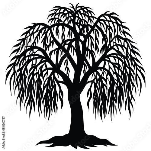 Willow tree silhouette
