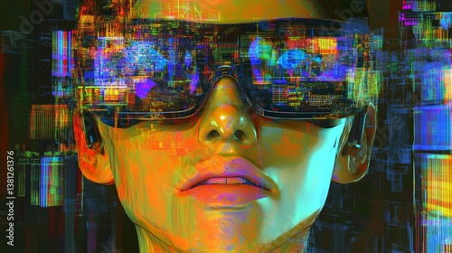 Obraz na płótnie Artificial Intelligence, AI, machine learning, data analysis, predictive modeling, robotics, automation, AI technology, AI development, AI applications, AI growth, virtual reality glasses w salonie