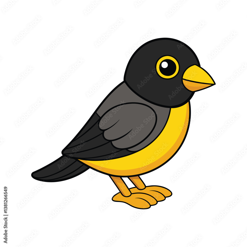 Obraz premium Stunning Black-Headed Canary Design