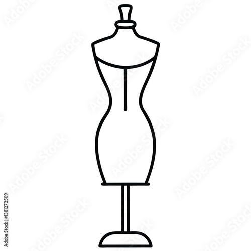 female mannequin isolated on white background
