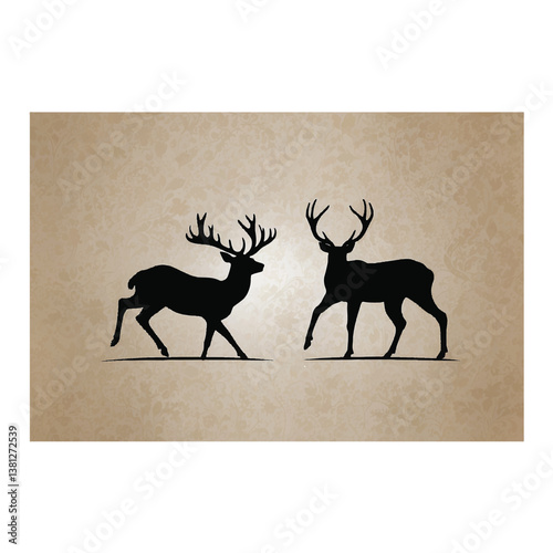 deer logo vector icon design image