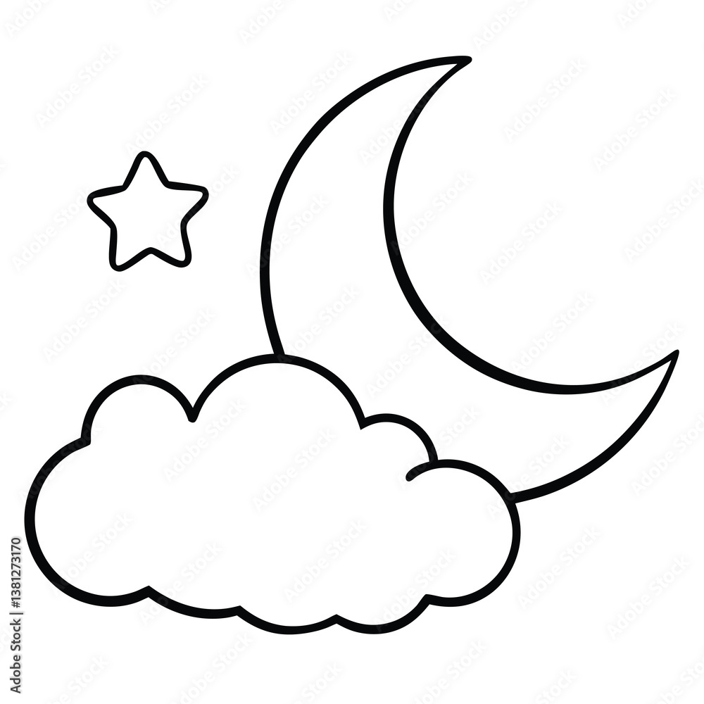 night isolated on white background night isolated on white background