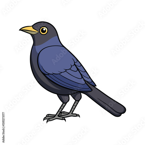  Stunning Brewer's Blackbird Colorful Illustration