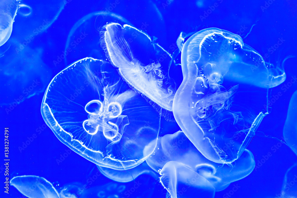 Colorful Blue Moon Jellyfish Waikiki Oahu Hawaii