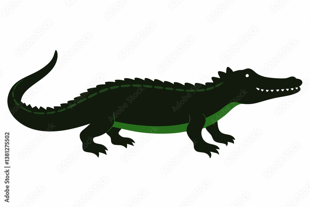 alligator black silhouette vector alligator black silhouette vector