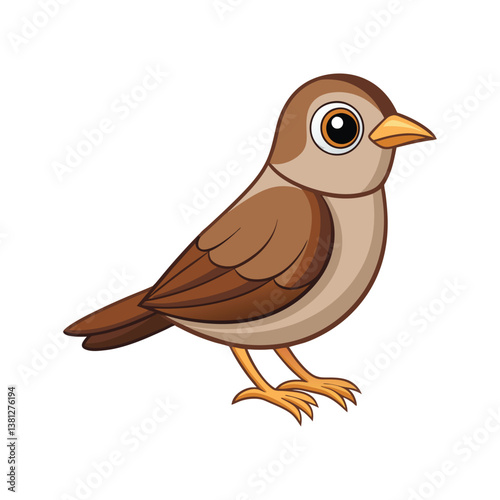  Elegant Burmese Bush Lark Bird Artwork