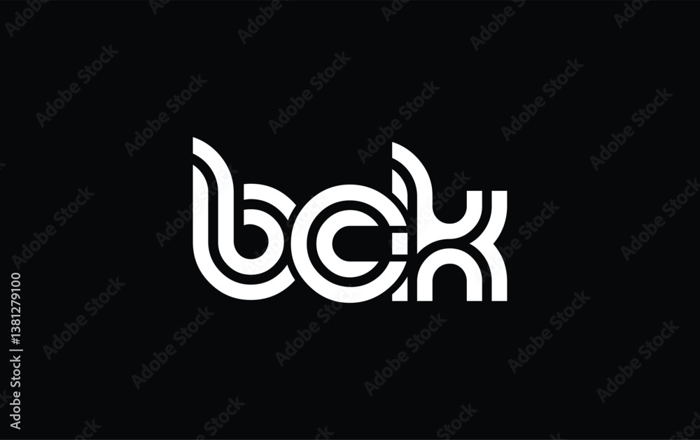 BCK Creative Unique Modern Letter Logo Design. Stylized logo featuring a unique letter design, presenting abstract minimalist aesthetics and modern appeal. BCK Creative Unique Modern Letter Logo Design. Stylized logo featuring a unique letter design, presenting abstract minimalist aesthetics and modern appeal.
