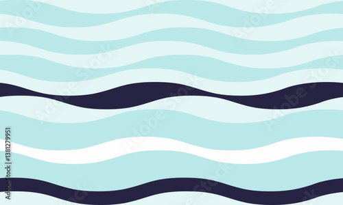 Serene abstract wave pattern in calming pastel blue and navy. Perfect for website backgrounds, textiles, or any design needing a peaceful, flowing aesthetic.