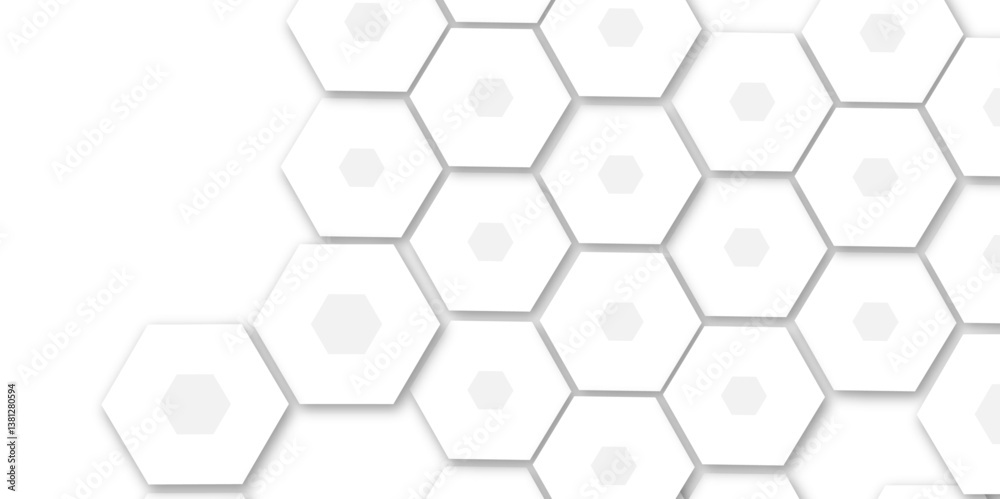 Abstract geometric technology 3d white light structure technology out line hexagon polygonal honeycomb luxury pattern vector background. Abstract geometric technology 3d white light structure technology out line hexagon polygonal honeycomb luxury pattern vector background.