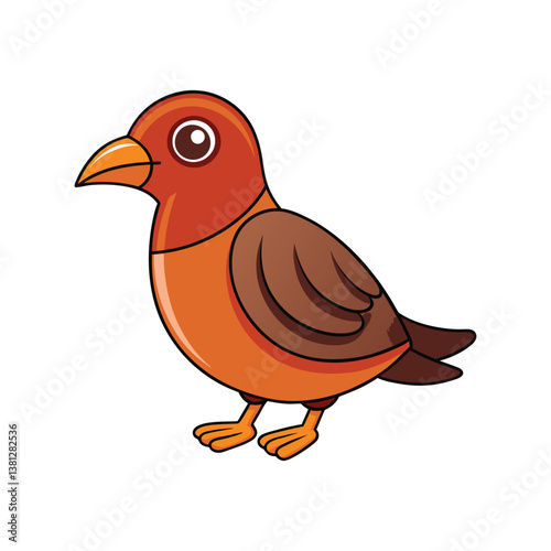  Cinnamon Quail Thrush Bird Realistic Art