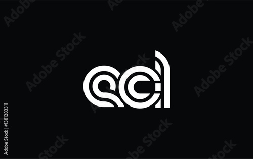 ECL Creative Unique Modern Letter Logo Design. Stylized logo featuring a unique letter design, presenting abstract minimalist aesthetics and modern appeal.